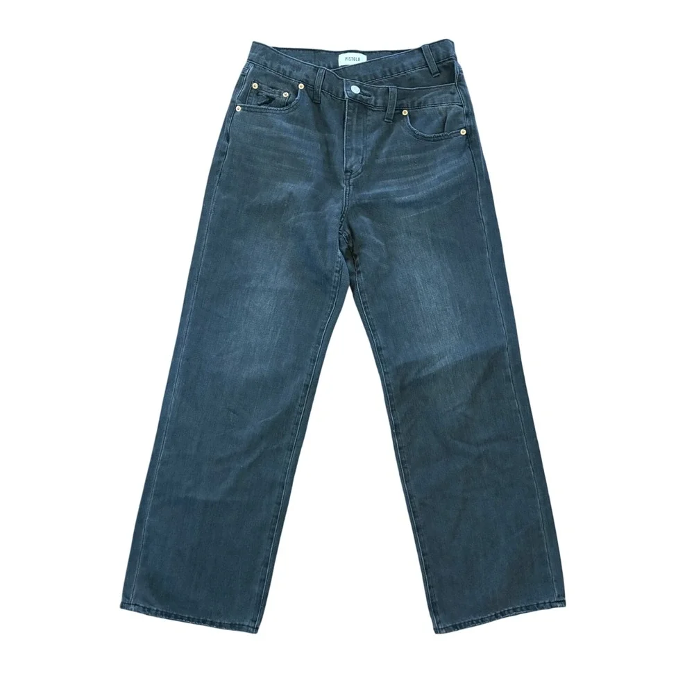 Pistola Black Bobbie‎ Crossover Waist Straight Jeans Size 26